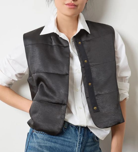 Lilla P. Satin Quilted Vest